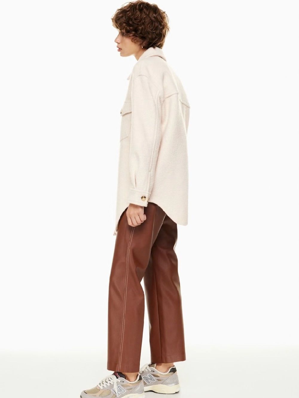Wilfred Cream Button-Front Shacket - Picture 3 of 9